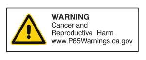 Warning: Cancer and Reproductive Harm